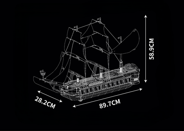 Klocki Mould King 13192 Statek Fregata Imperial Star Destroyer | 3580 el.