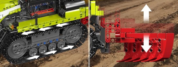 Klocki Mould King 17093 Traktor Gąsiennicowy Crawler Tractor | 1357 el.