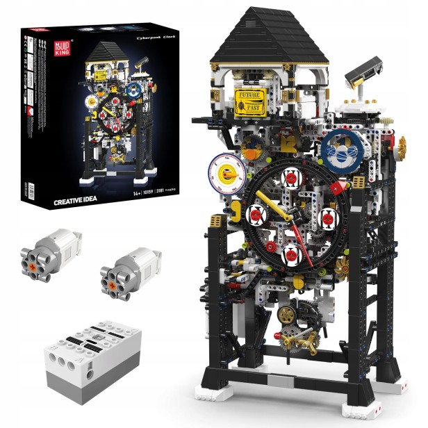 Klocki Mould King 10159 Zegar Mechaniczny Cyberpunk Clock | 3181 el.