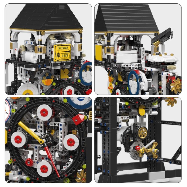 Klocki Mould King 10159 Zegar Mechaniczny Cyberpunk Clock | 3181 el.