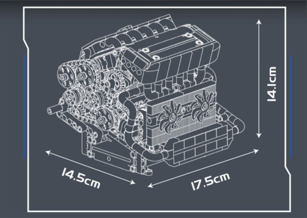 Klocki Mould King 10213 Silnik BMW S55 Rzędowy Sześciocylindrowy | 744 el.