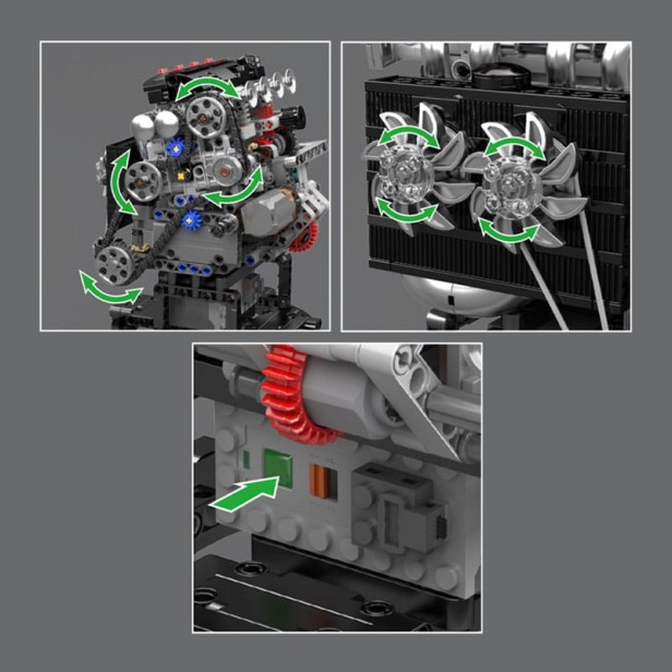 Klocki Mould King 10234 Silnik Honda VTEC | 722 el.