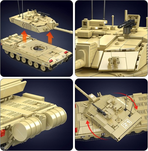 Klocki Mould King 20037 Czołg Challenger 2 Zdalnie Sterowany | 1129 el.
