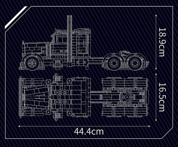 MOULD KING 10037 CIĘŻARÓWKA AMERICAN TRUCK | 1797 EL.