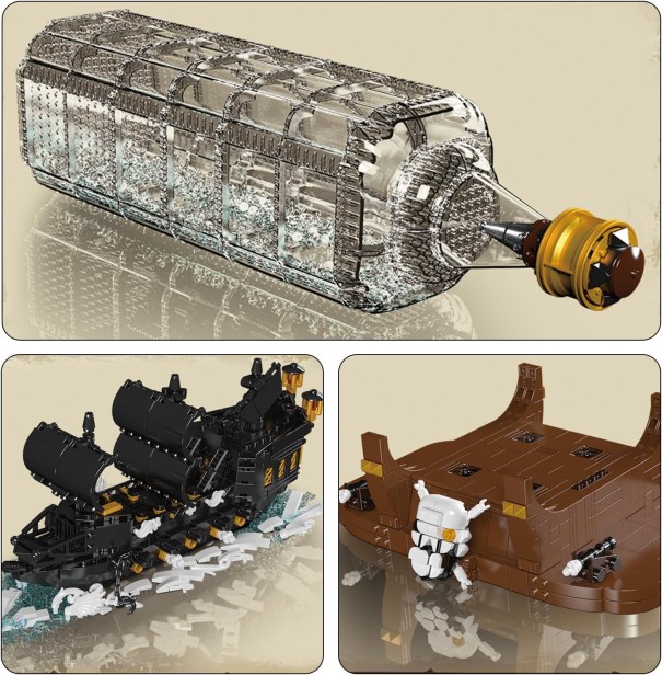 MOULD KING 10065S STATEK BLACK PEARL IN A BOTTLE | 2416 EL.
