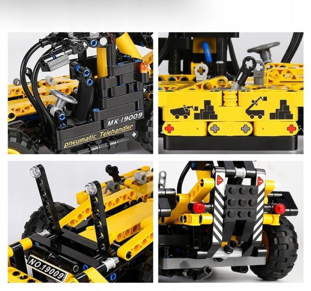 MOULD KING 19009 PODNOŚNIK PNEUMATIC TELESCOPIC FORKLIFT | 803 EL.