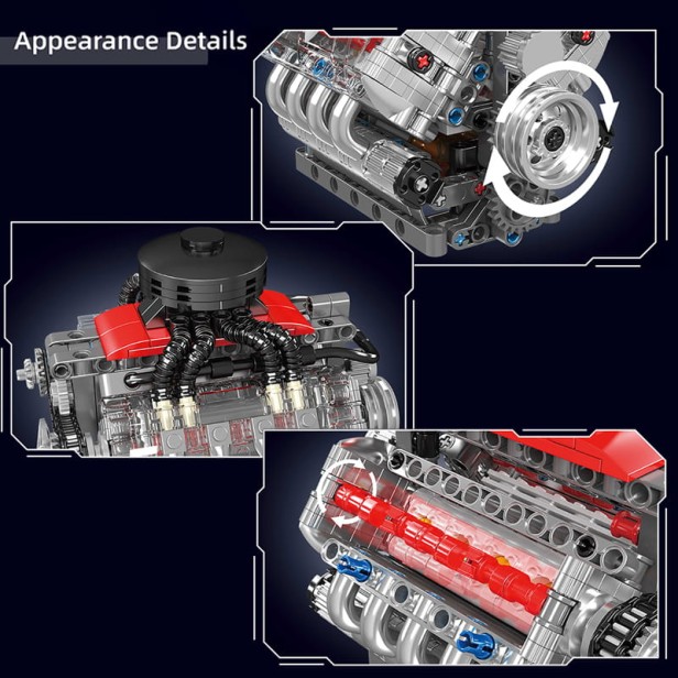 MOULD KING 10171 SILNIK LSX454 V8 ENGINE | 487 EL.