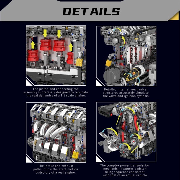 MOULD KING 10087  SILNIK L4 ENGINE | 1787 EL.