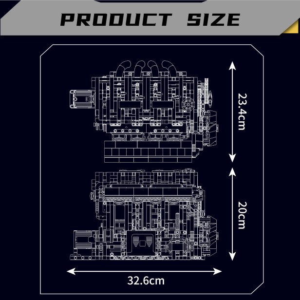 MOULD KING 10087  SILNIK L4 ENGINE | 1787 EL.