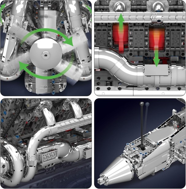 KLOCKI MOULD KING 10168  SILNIK V8 TWIN-TURBO ENGINE_6