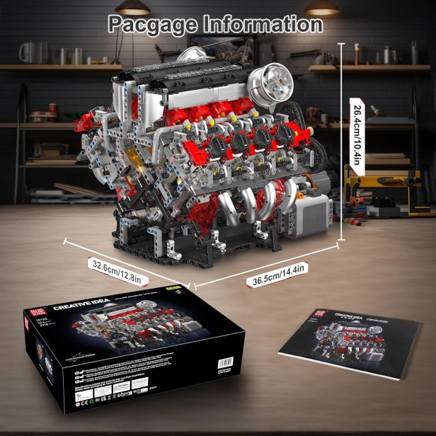 MOULD KING 10130 SILNIK F488 V8 ENGINE | 2718 EL.