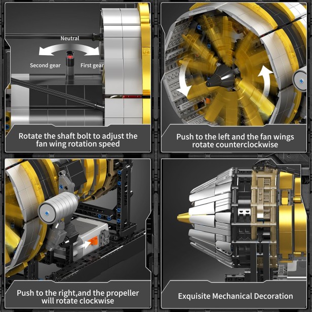 MOULD KING 10141 SILNIK AIRCRAFT ENGINE | 2256 EL.