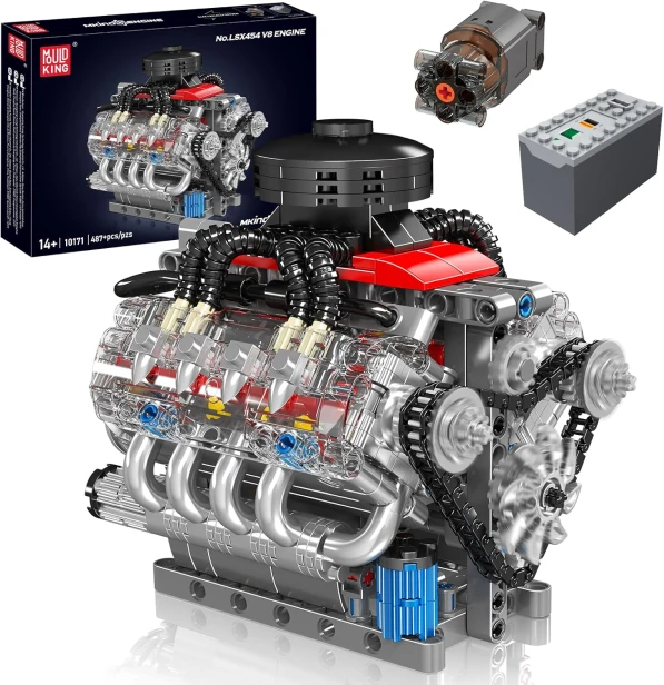 MOULD KING 10171 SILNIK LSX454 V8 ENGINE | 487 EL.